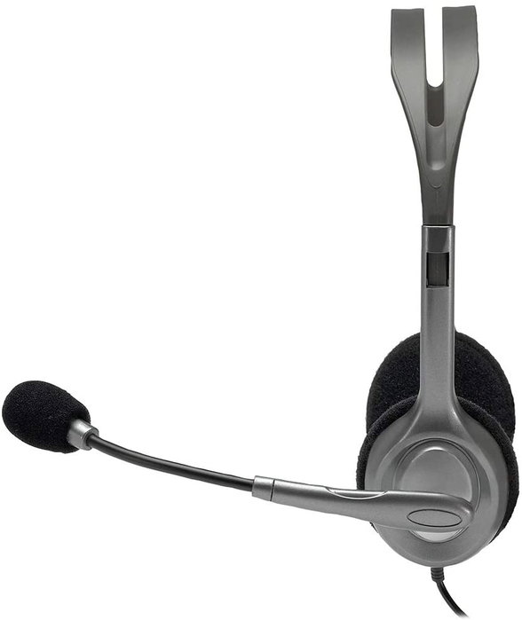 Logitech H110 Stereo Headset Gris/Gris Oscuro con Micrófono Giratorio Logitech H110 Stereo Headset Gris/Gris Oscuro con Micrófono Giratorio